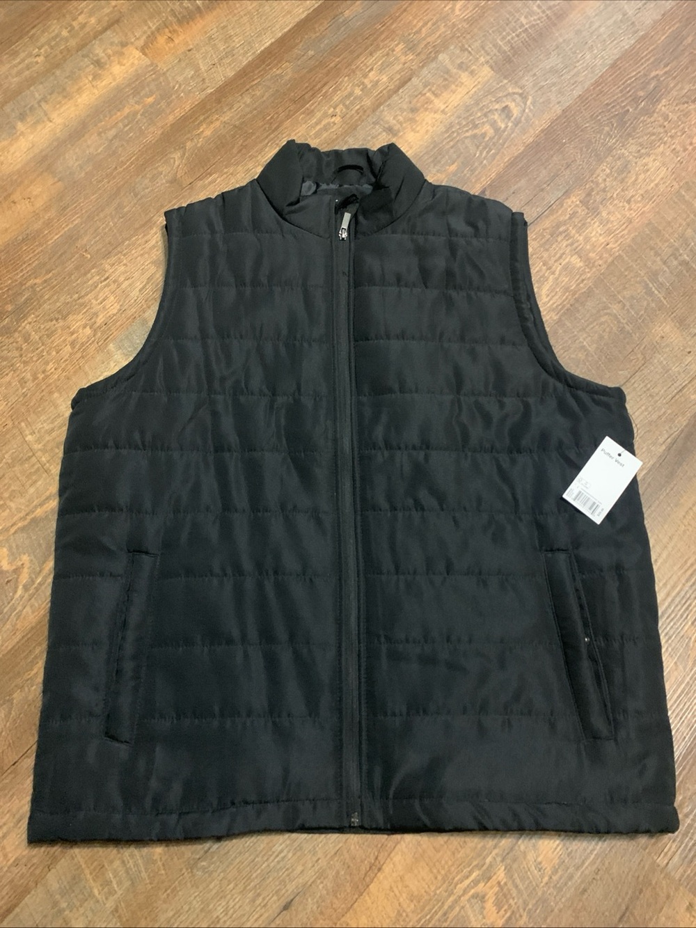 NEW Sonoma Puffer Vest Mens Large Black Quilted Full Zip Lightweight
